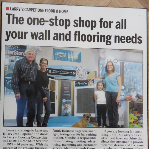 larry's carpet one newspaper